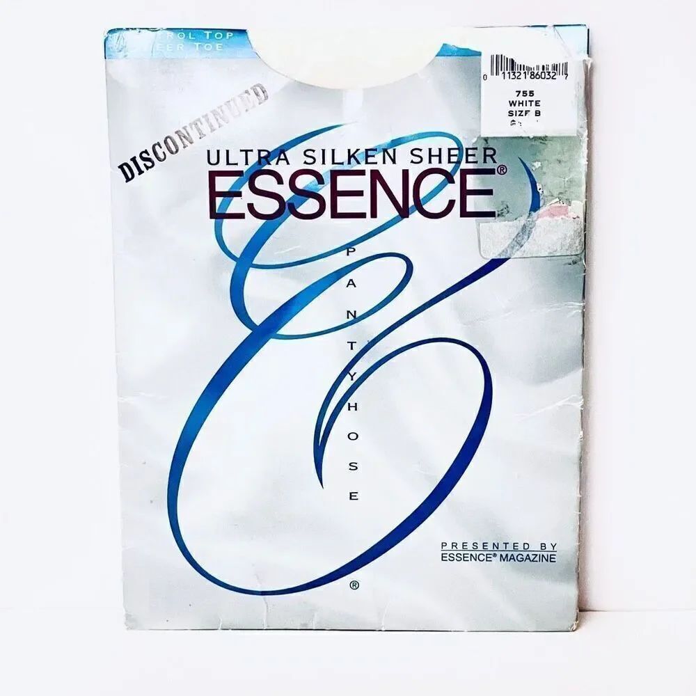 NWT Vintage 1990’s Essence Ultra Silken Control Top Sheer Toe Size B Pantyhose